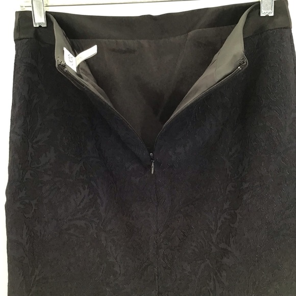 CACHE’ Jacquard Floral Lace Overlay Blazer & Skirt 2 Pc Set Black/Navy Size 2 - Picture 7 of 12